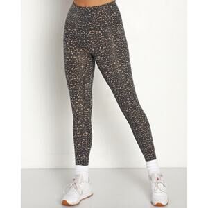 Varley Lets Move High Waist Legging Cluster Leopard Animal Print Medium Travel